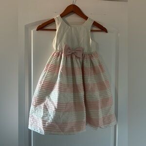Couture Princess Girls Pink and White Formal Dress
